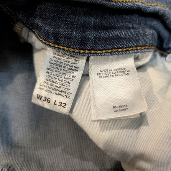 Lucky Brand 221 Straight Jeans Mens 36x31 (34x30.5) - Picture 3 of 8